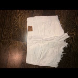 White jean shorts by American Eagle